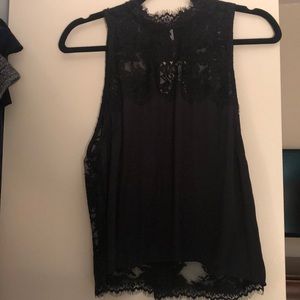Free people open back lace top